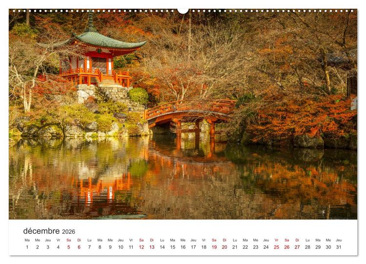 Produktbild: Jardiner au Japon (Calendrier mural 2026 DIN A2 vertical) calendrier de bureau