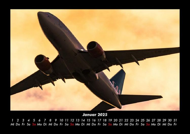 Produktbild: Flugzeuge 2025 Fotokalender DIN A3