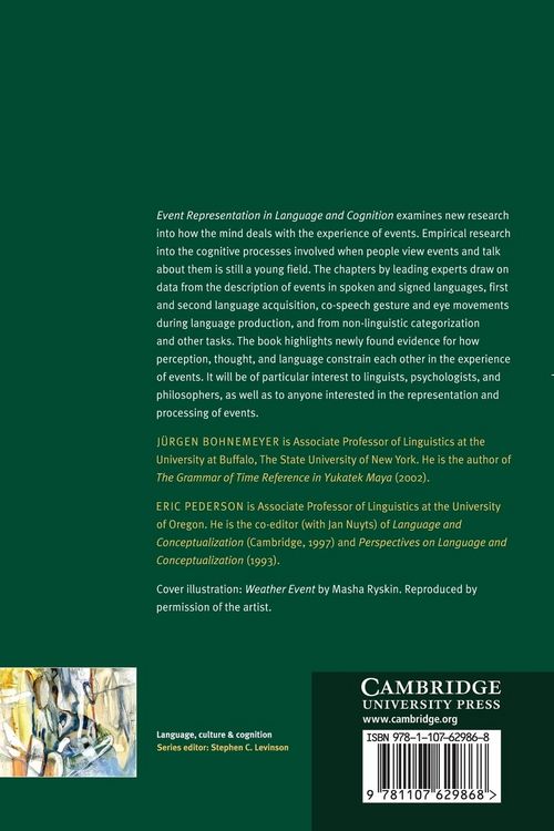 Produktbild: Event Representation in Language and Cognition