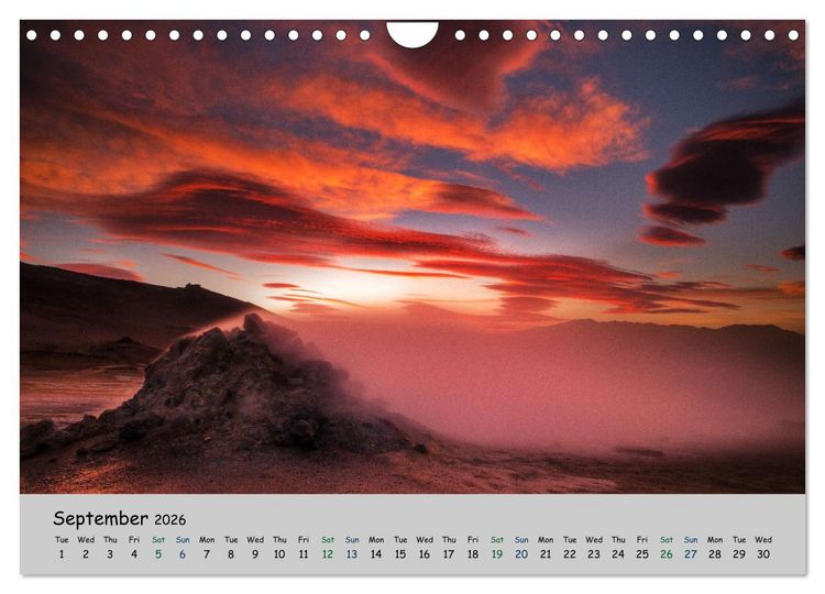 Produktbild: Natural scenery of Iceland (Wall Calendar 2026 DIN A4 landscape), CALVENDO 12 Month Wall Calendar