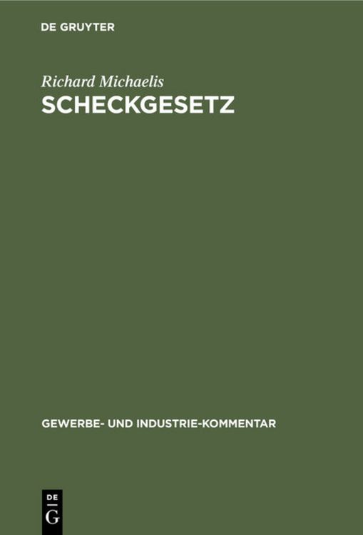 Produktbild: Scheckgesetz