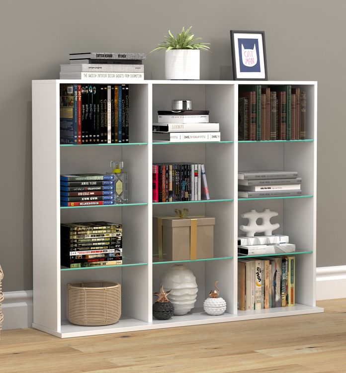 Produktbild: Holz CD DVD Standregal B&uuml;cherregal Regal Zilas L