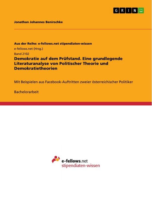 Produktbild: Demokratie auf dem Pr&uuml;fstand. Eine grundlegende Literaturanalyse von Politischer Theorie und Demokratietheorien