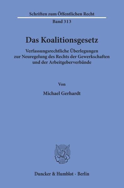 Produktbild: Das Koalitionsgesetz.