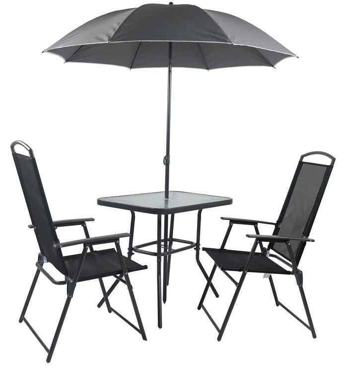 Produktbild: 3-tlg Sitzgruppe Gartenmöbel Tisch Stühle Set 80