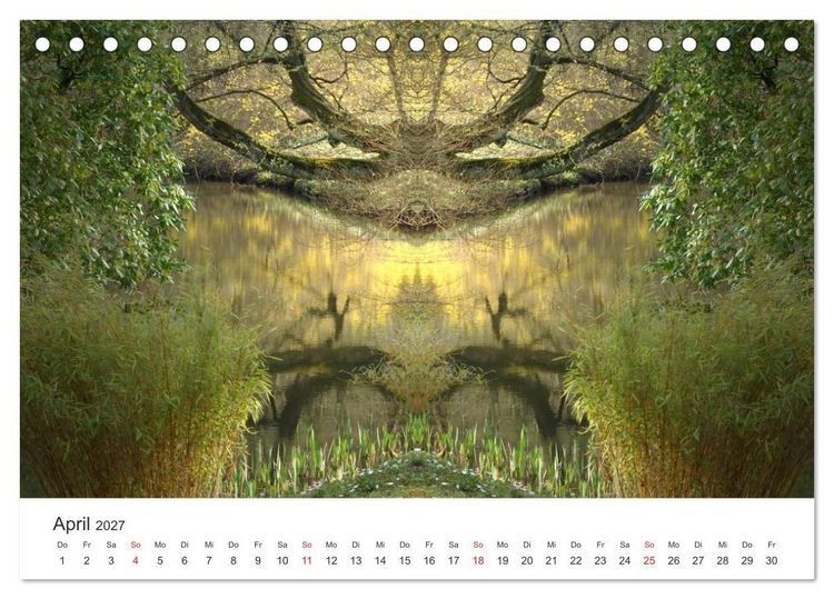 Produktbild: Spiegelwelten - Natur anders sehen (Tischkalender 2027 DIN A5 quer), CALVENDO Monatskalender
