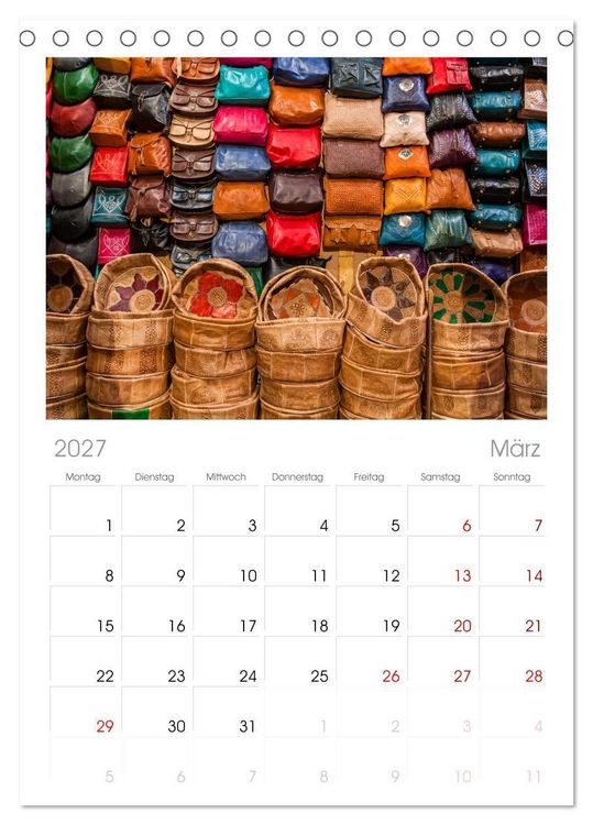 Produktbild: Tischplaner 2027 - F&egrave;s - Marokko wie im Mittelalter (A5 Tischkalender zum Aufstellen) CALVENDO