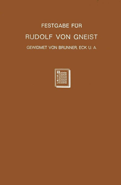 Produktbild: Festgabe f&uuml;r Rudolf von Gneist zum Doktorjubil&auml;um am XX. November MDCCCLXXXVIII