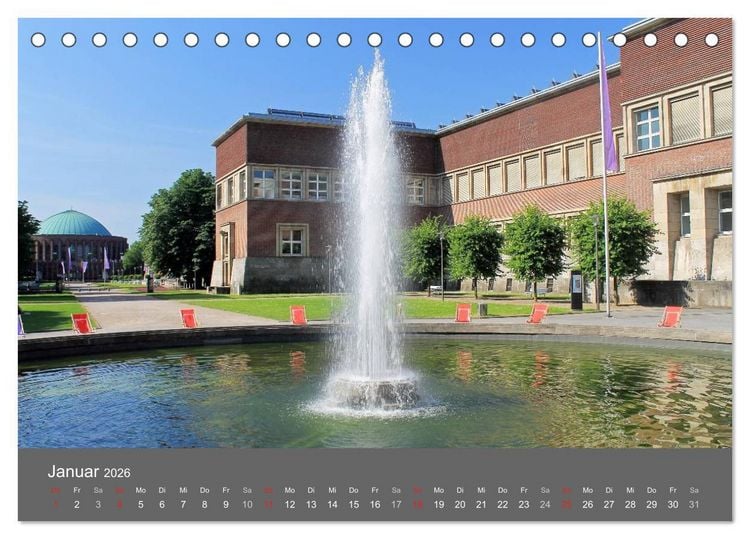Produktbild: Grosse Brunnen und Wasserspiele in D&uuml;sseldorf (Tischkalender 2026 DIN A5 quer), CALVENDO Monatskalender