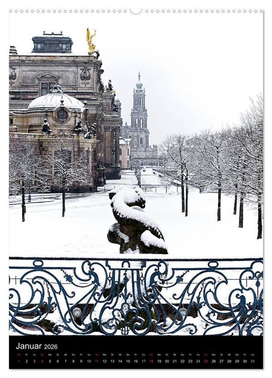 Produktbild: Die wundersch&ouml;ne Stadt Dresden (Wandkalender 2026 DIN A2 hoch), CALVENDO Monatskalender