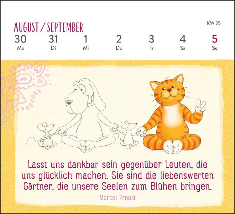 Produktbild: Mini-Wochenkalender 2027: Weisheiten der Om-Katze