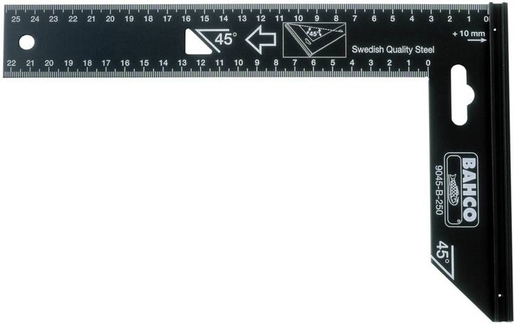 Produktbild: Bahco 9045-B-250 Pr&auml;zisions-Stahlwinkel 250mm