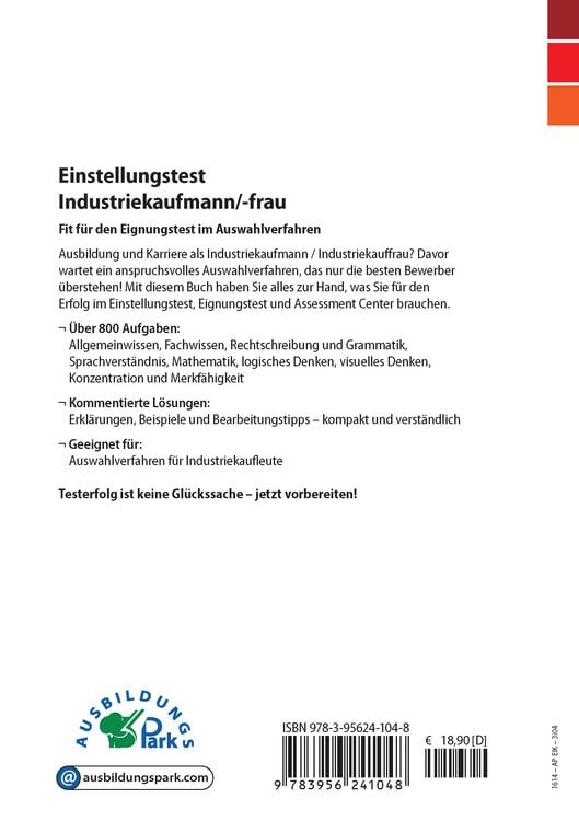 Produktbild: Einstellungstest Industriekaufmann / Industriekauffrau
