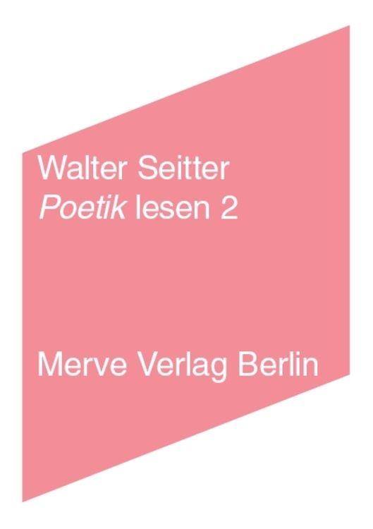 Bild vom Artikel Poetik lesen 2 vom Autor Walter Seitter