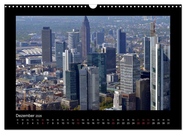 Produktbild: &uuml;ber den D&auml;chern von FRANKFURT (Wandkalender 2026 DIN A3 quer), CALVENDO Monatskalender