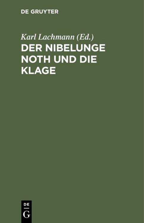 Produktbild: Der Nibelunge Noth und die Klage