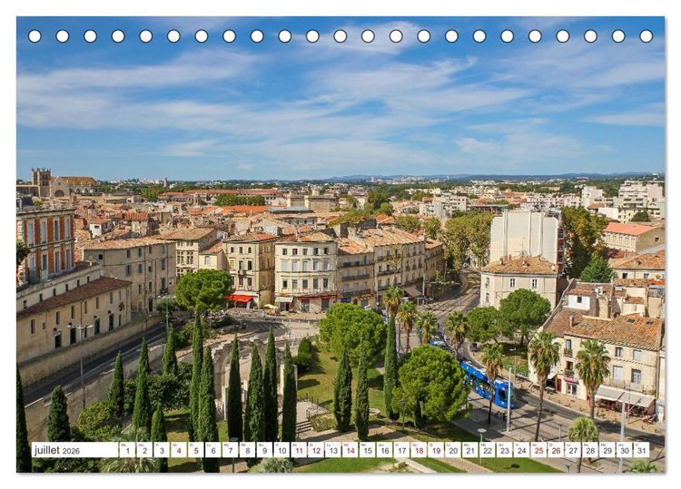 Produktbild: Montpellier - Escapades en ville et aux alentours (Calendrier de bureau 2026 DIN A5 vertical), CALVENDO calendrier mensuel