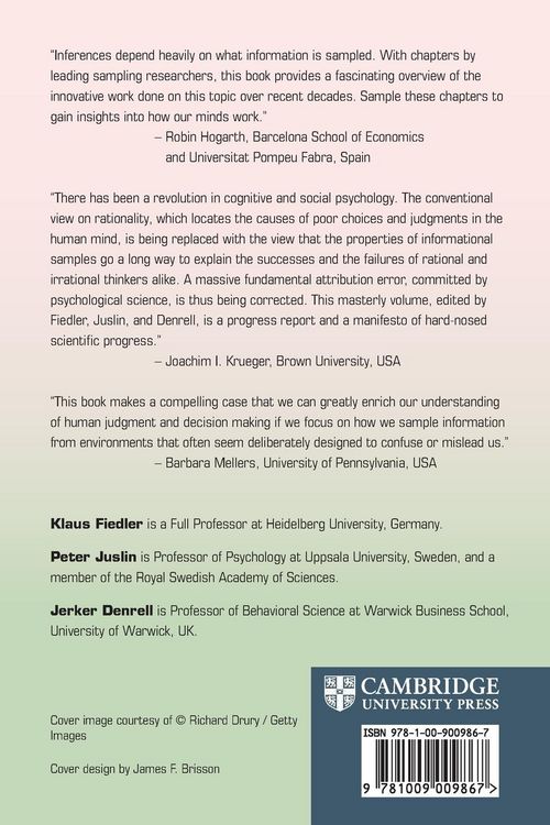 Produktbild: Sampling in Judgment and Decision Making
