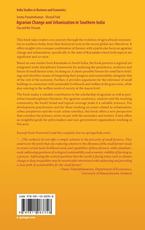 Produktbild: Agrarian Change and Urbanization in Southern India