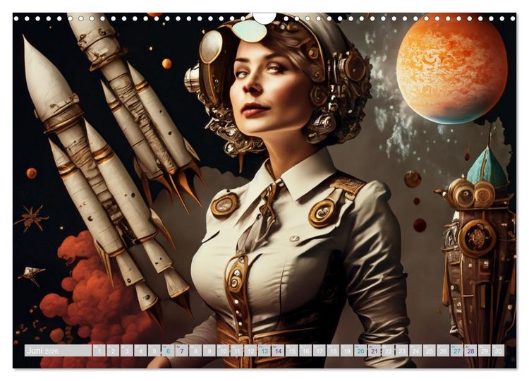 Produktbild: Starke Frauen - Steampunk Lebenswelten (Wandkalender 2026 DIN A3 quer), CALVENDO Monatskalender