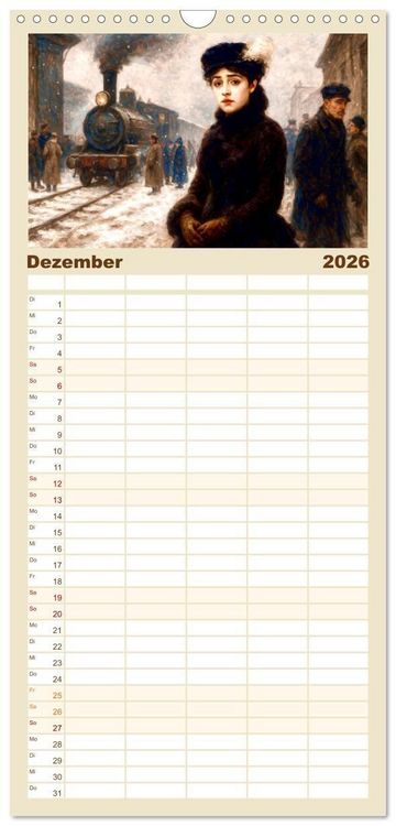 Produktbild: Familienplaner 2026 - Leo Tolstoi mit 5 Spalten (Wandkalender, 21 x 45 cm) CALVENDO