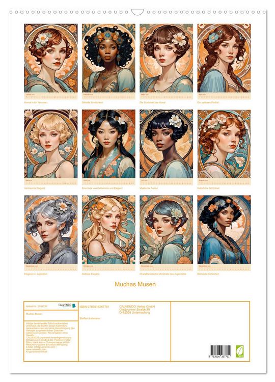 Produktbild: Muchas Musen (Wandkalender 2026 DIN A2 hoch), CALVENDO Monatskalender