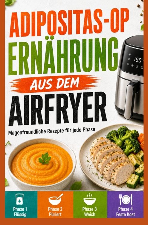 Produktbild: Adipositas-OP Ern&auml;hrung aus dem Airfryer: Magenfreundliche Rezepte f&uuml;r jede Phase - proteinreich, fettarm und alltagstauglich