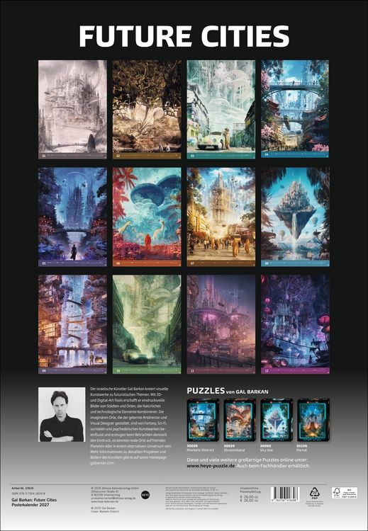 Produktbild: Gal Barkan: Future Cities Posterkalender 2027
