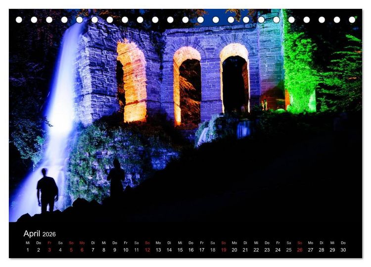 Produktbild: Nachts in Kassel (Tischkalender 2026 DIN A5 quer), CALVENDO Monatskalender