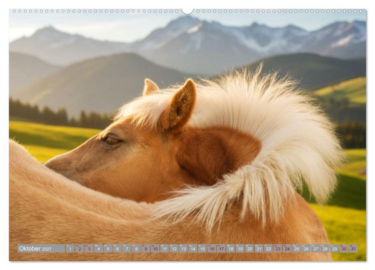 Produktbild: Alpent&auml;ler und Haflinger Pferde (Wandkalender 2027 DIN A2 quer), CALVENDO Monatskalender