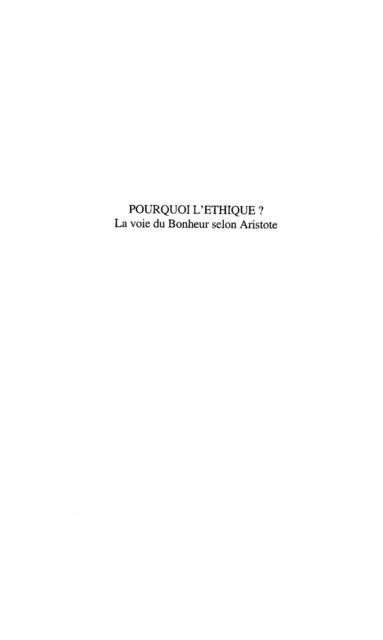 Produktbild: Pourquoi L'ethique ?