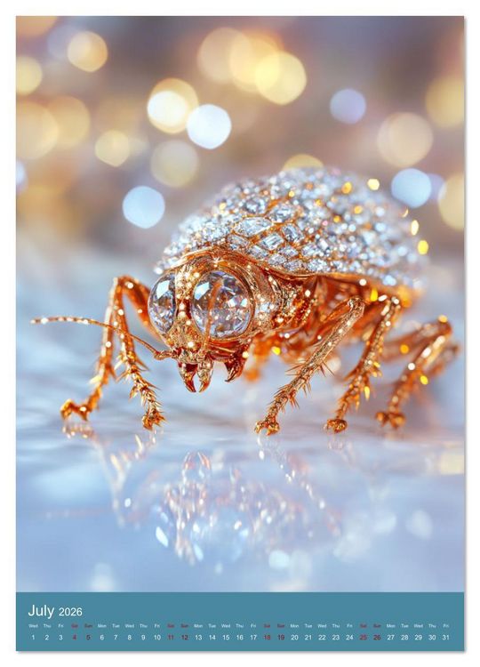 Produktbild: Sparkeling Creepy Crawlies (Wall Calendar 2026 DIN A4 portrait), CALVENDO 12 Month Wall Calendar