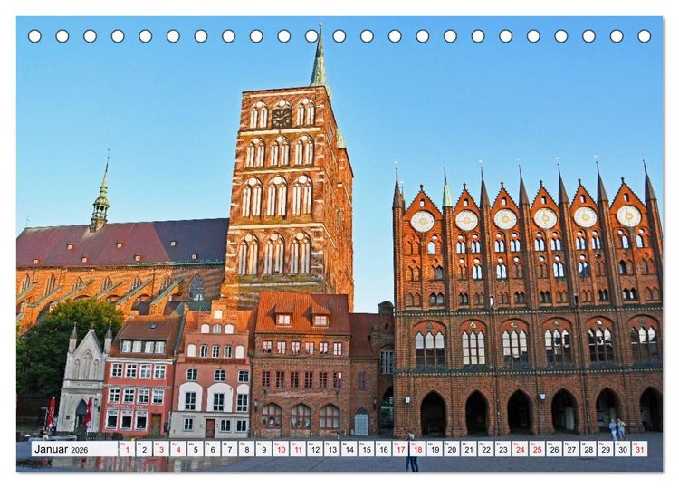 Produktbild: Stralsund, die wundersch&ouml;ne Hansestadt am Strelasund (Tischkalender 2026 DIN A5 quer), CALVENDO Monatskalender