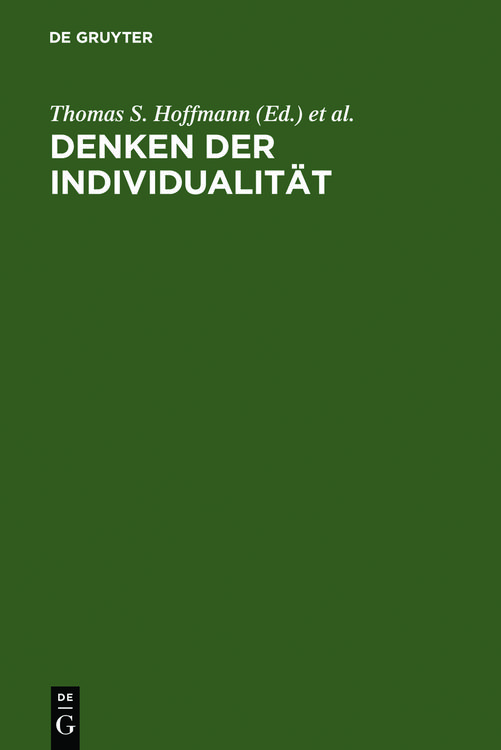 Produktbild: Denken der Individualit&auml;t