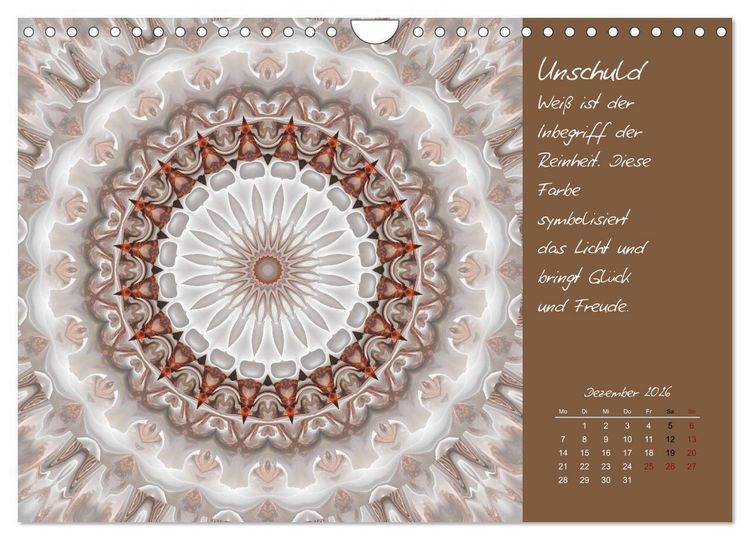 Produktbild: Kleine Chakrenlehre (Wandkalender 2026 DIN A4 quer), CALVENDO Monatskalender