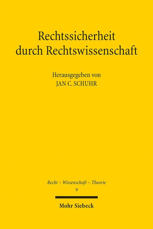 Produktbild: Rechtssicherheit durch Rechtswissenschaft