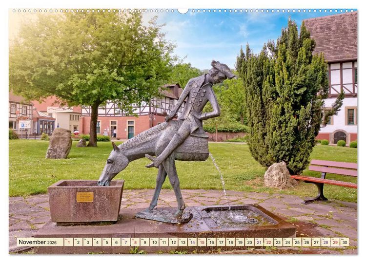 Produktbild: Bodenwerder - entz&uuml;ckende M&uuml;nchhausen-Stadt an der Oberweser (Wandkalender 2026 DIN A2 quer), CALVENDO Monatskalender