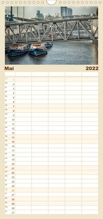 Produktbild: Hamburg - Familienplaner hoch (Wandkalender 2022 , 21 cm x 45 cm, hoch)