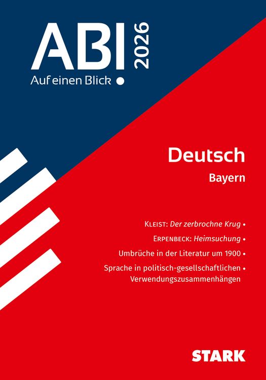 Produktbild: STARK Deutsch - Abi - Auf einen Blick! 2026 Bayern