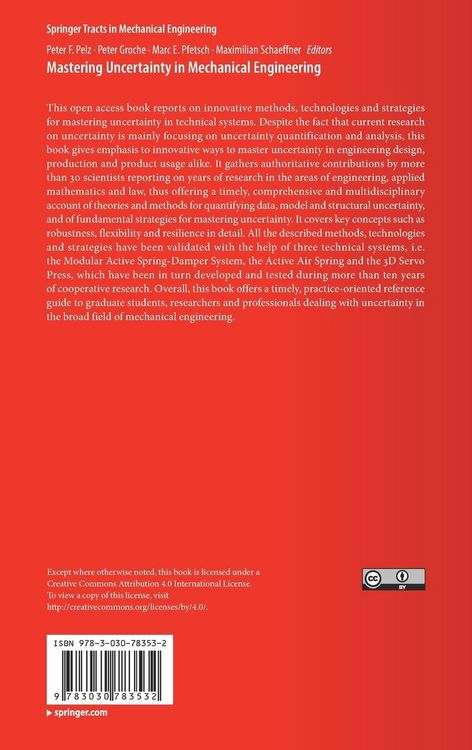Produktbild: Mastering Uncertainty in Mechanical Engineering