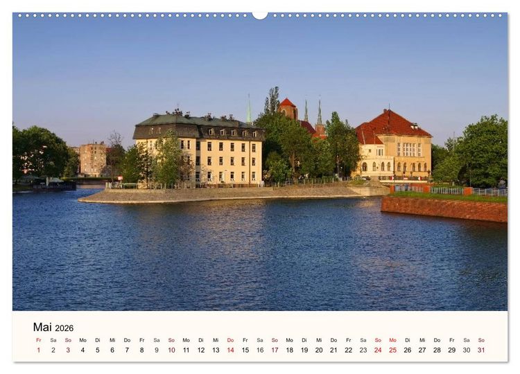 Produktbild: Die Dominsel - Historisches Zentrum der Stadt Breslau (Wandkalender 2026 DIN A2 quer), CALVENDO Monatskalender