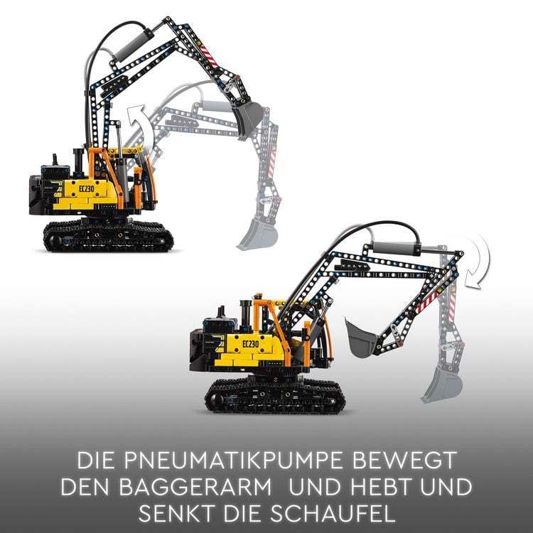 Produktbild: LEGO Technic Volvo FMX LKW mit EC230 Electric Raupenbagger, Bauset 42175