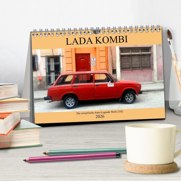 Produktbild: LADA KOMBI - Die sowjetische Auto-Legende WAS-2102 (Tischkalender 2026 DIN A5 quer), CALVENDO Monatskalender