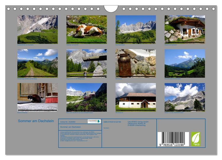 Produktbild: Sommer am Dachstein (Wandkalender 2026 DIN A4 quer), CALVENDO Monatskalender