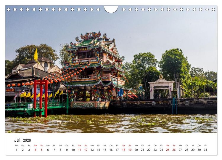 Produktbild: 3 Tage Bangkog (Wandkalender 2026 DIN A4 quer), CALVENDO Monatskalender