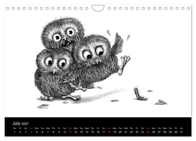 Produktbild: owls & friends 2027 (Wall Calendar 2027 DIN A4 landscape), CALVENDO 12 Month Wall Calendar