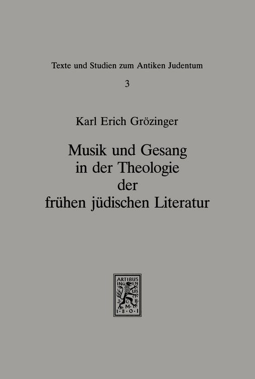 Produktbild: Musik und Gesang in der Theologie der fr&uuml;hen j&uuml;dischen Literatur