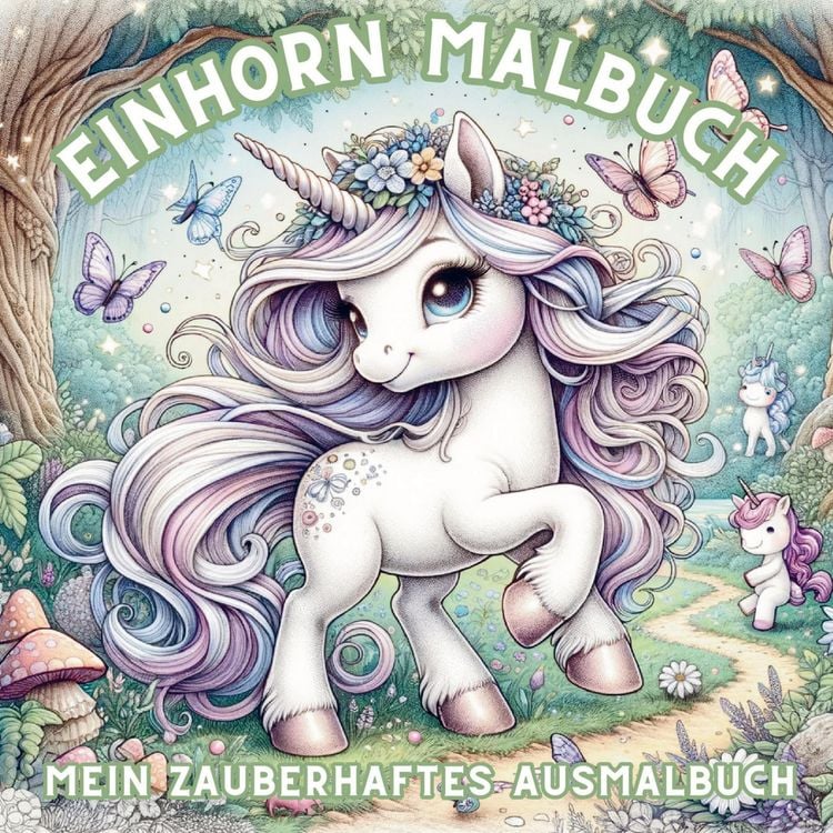 Produktbild: Einhorn-Zauber: Mein Malbuch! Magische Einhorn-Abenteuer zum Ausmalen!