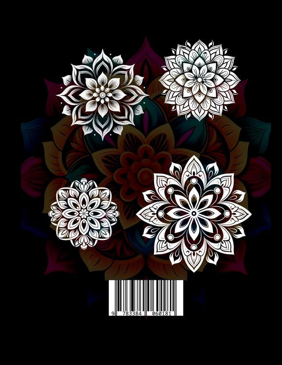 Produktbild: Schwarzes Mandala Malbuch