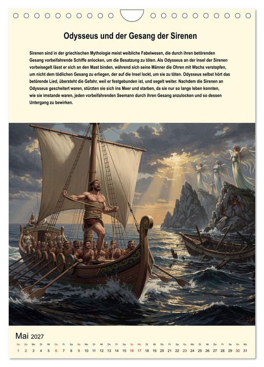Produktbild: Helden der griechischen Mythologie (Wandkalender 2027 DIN A4 hoch), CALVENDO Monatskalender
